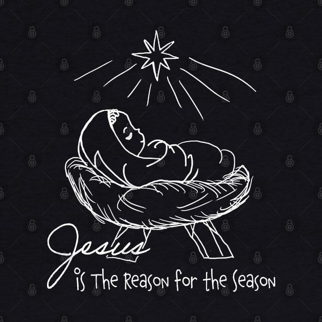 Religious Line Art Christmas Jesus is the Reason for the Season by Brasilia Catholic